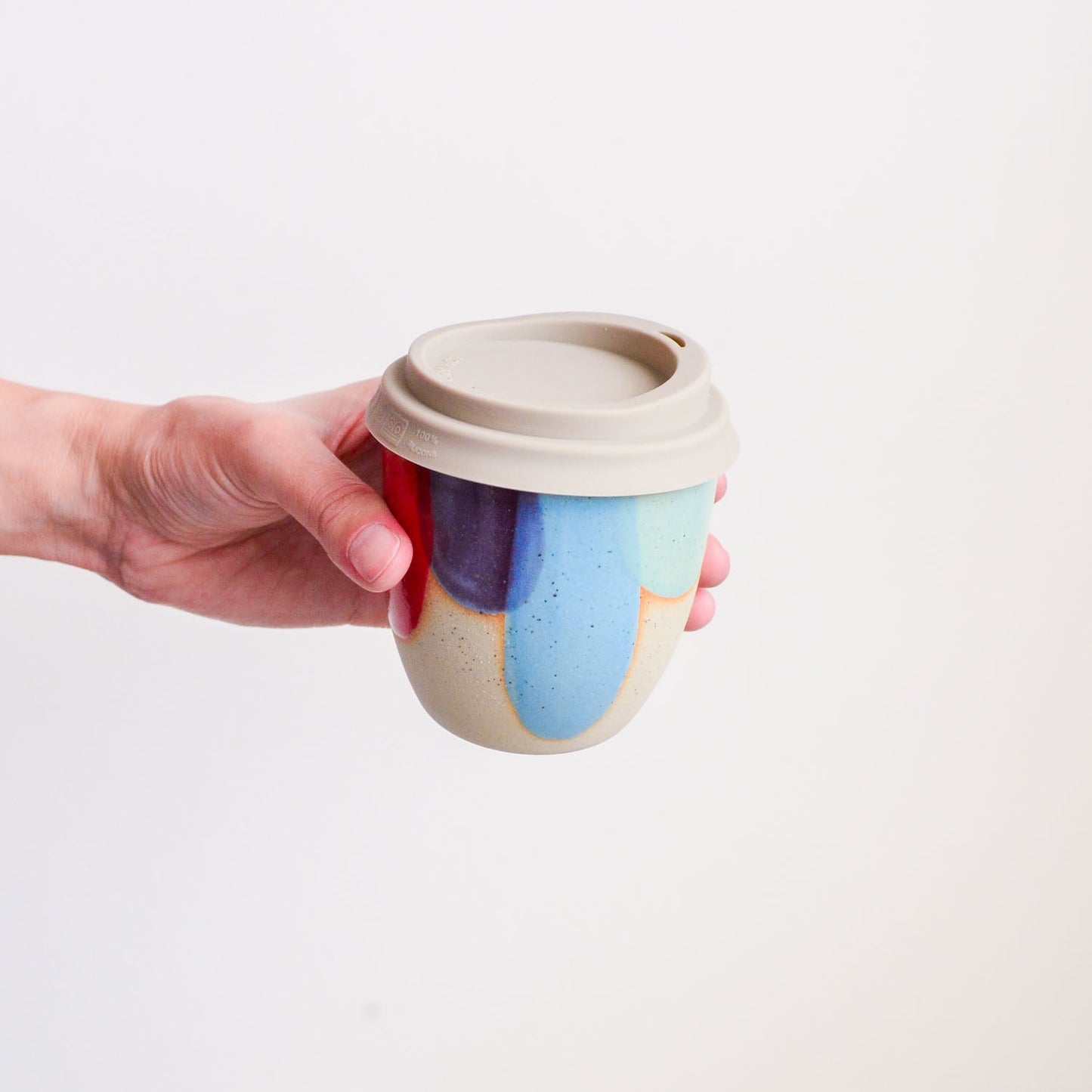 Reusable takeaway cup ~ Rainbow {8oz}
