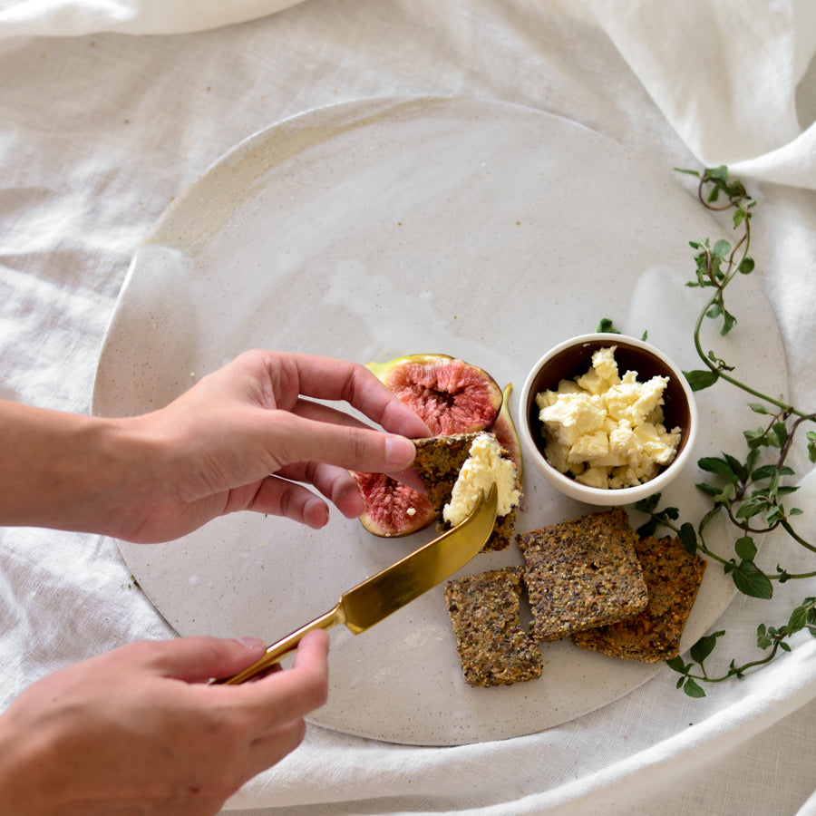Cheese platter ~ White on Stone