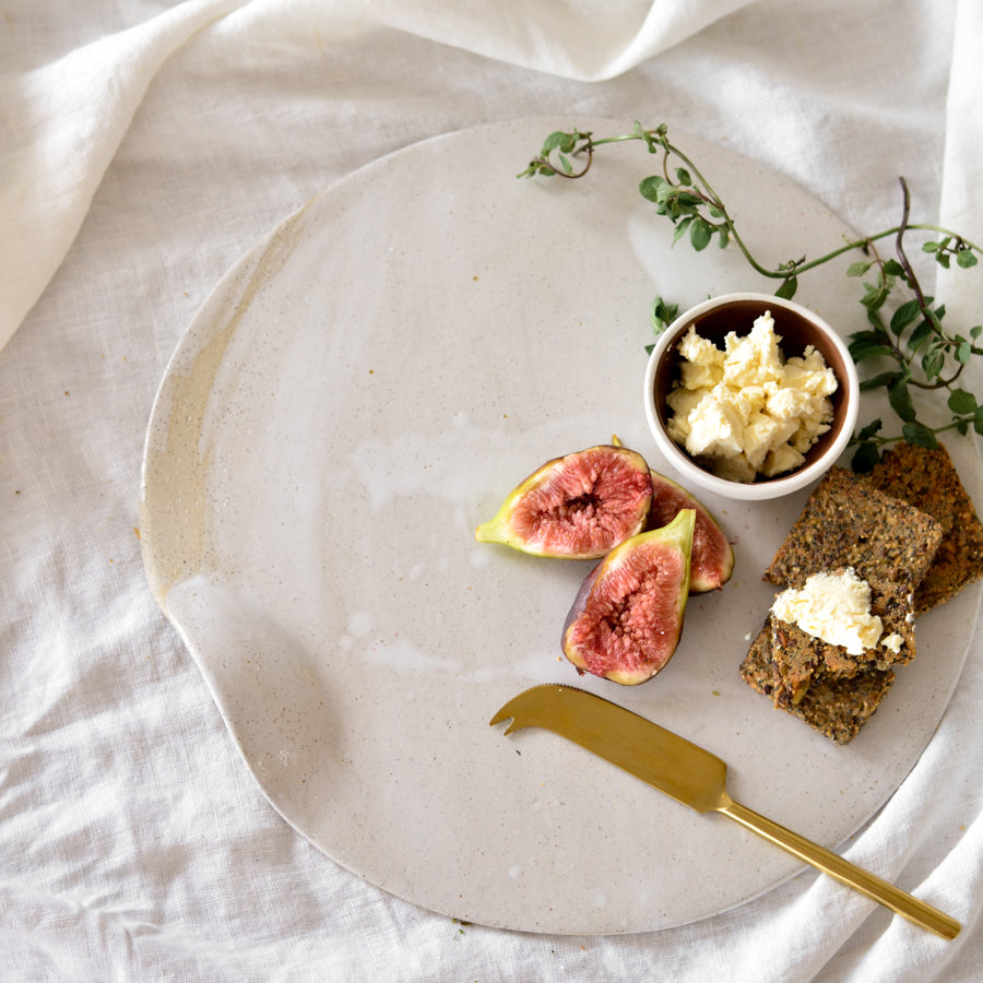 Cheese platter ~ White on Stone