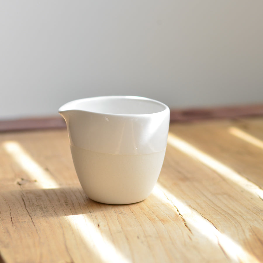 Handmade ceramic pourer ~ Classic White