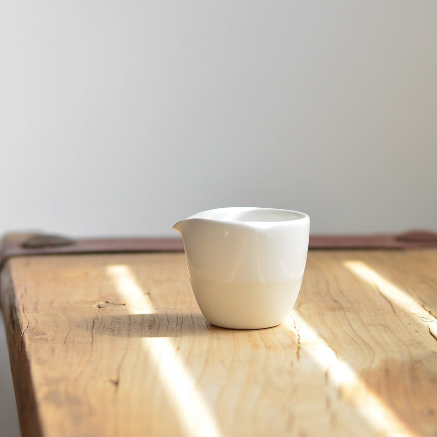 Handmade ceramic pourer ~ Classic White