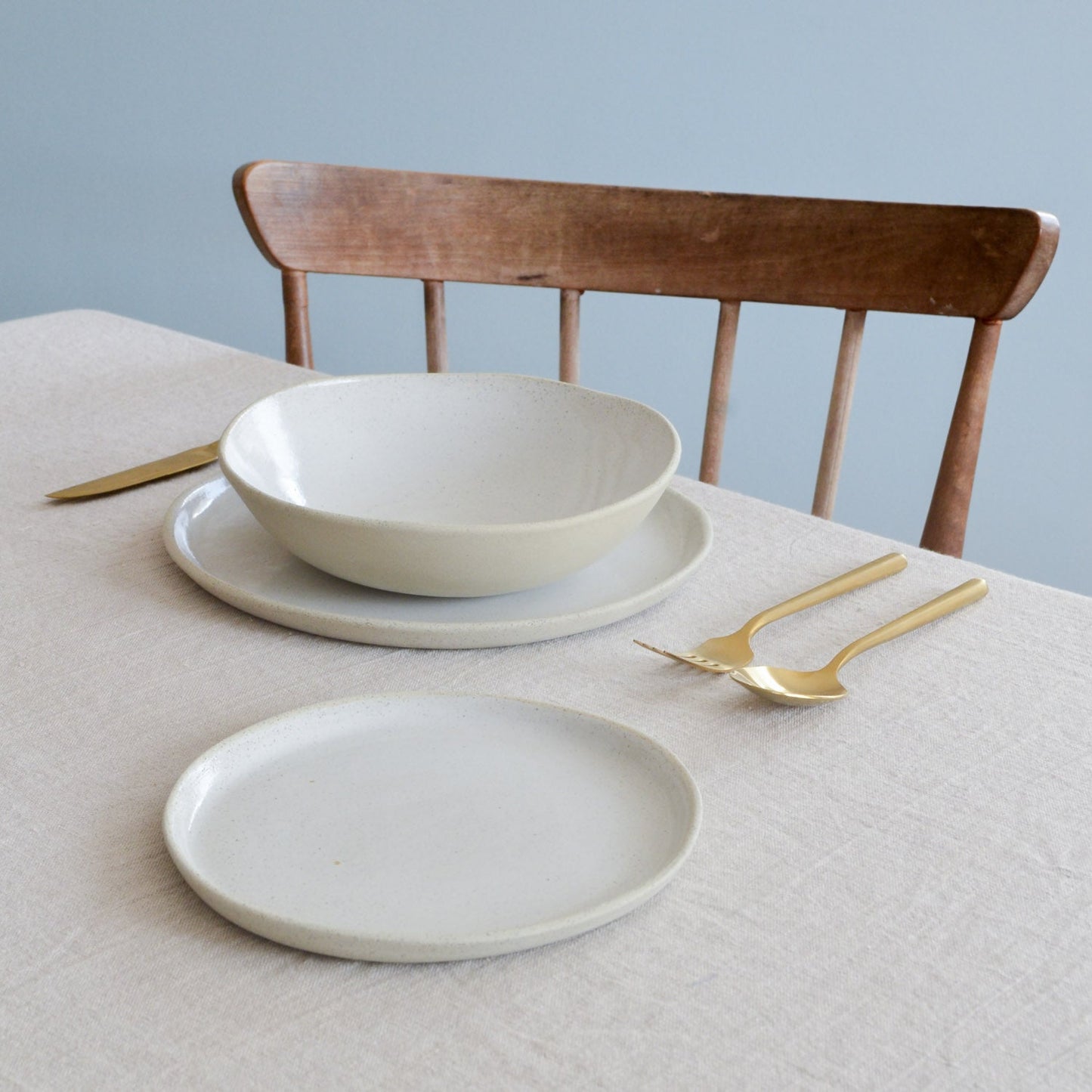 Place Setting bundle ~ White on Stone