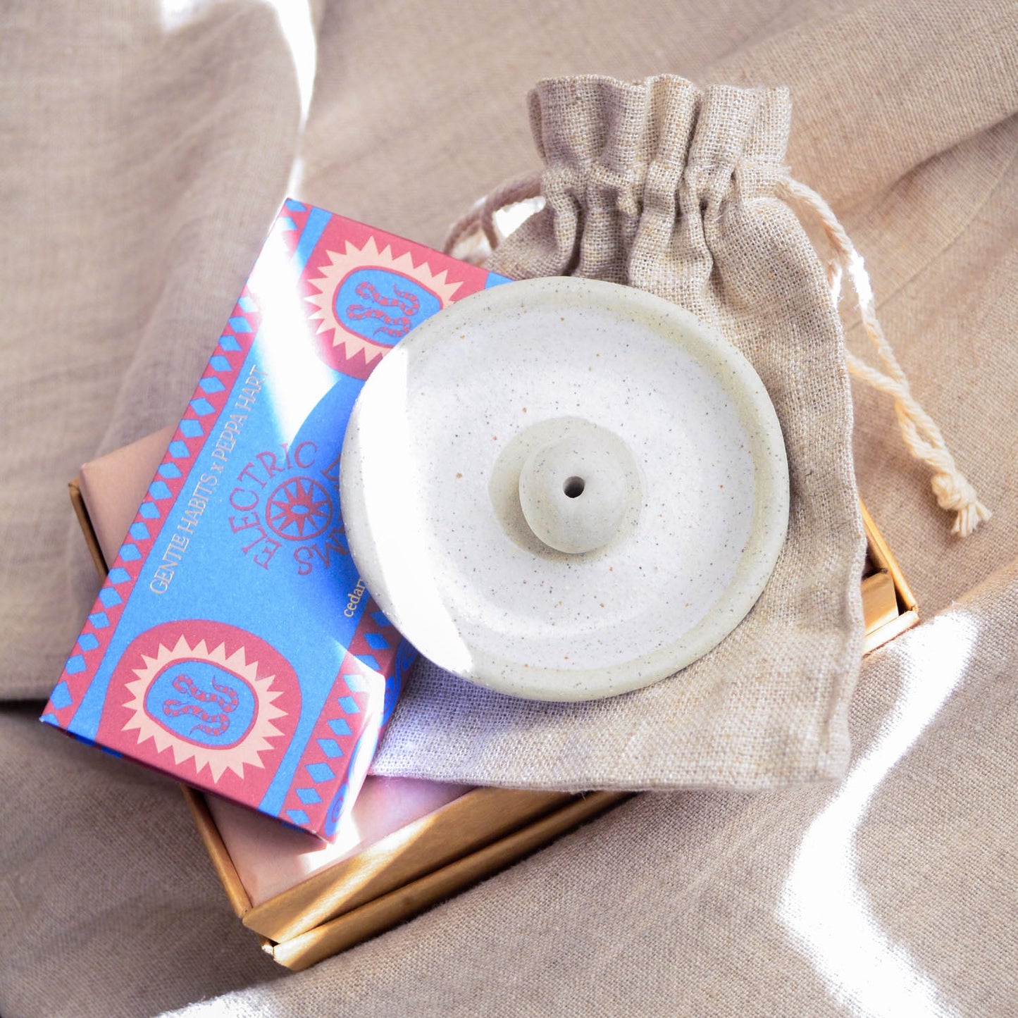 Incense gift bundle in gift box ~ White on Stone