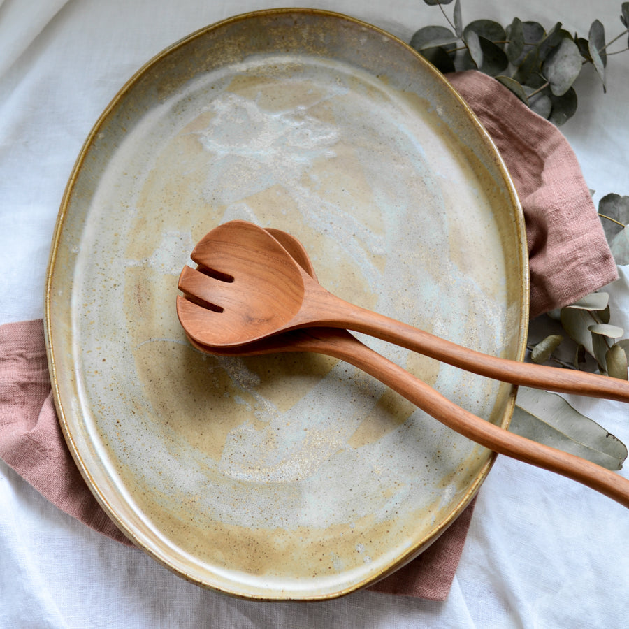 Oval serving platter ~ Pebblestone