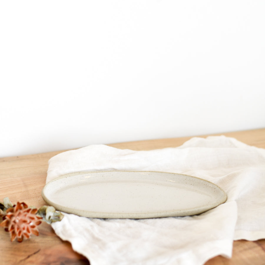 Pebble tray ~ White on Stone