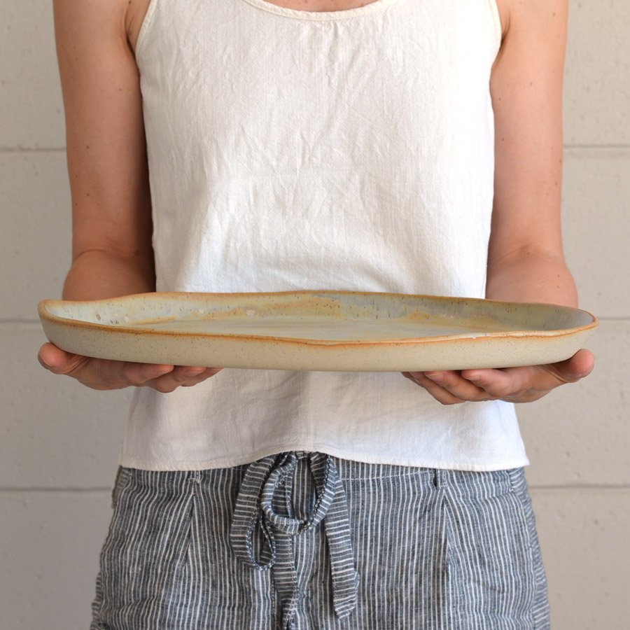 Oval serving platter ~ Pebblestone