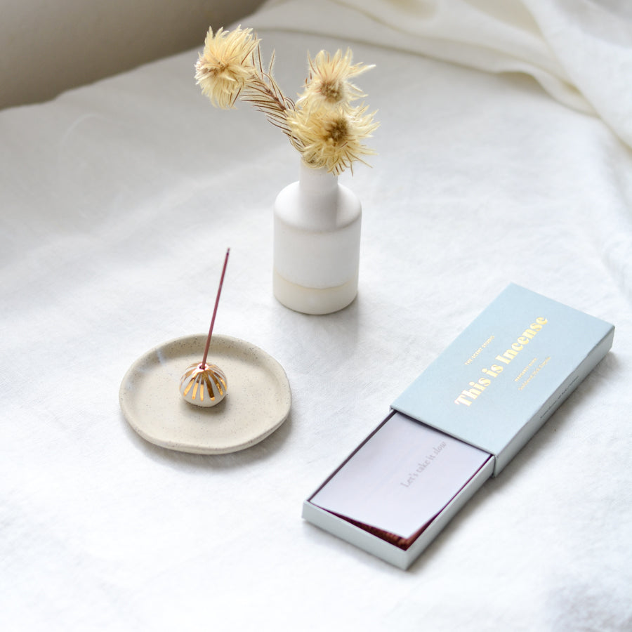 Serenity incense gift set ~ Gold Lustre Lines