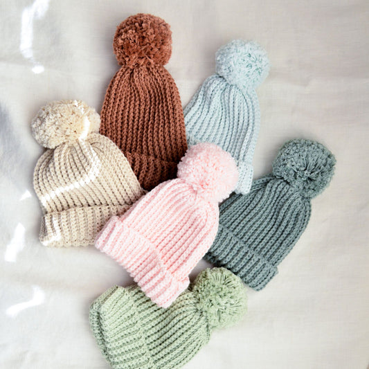 Crochet baby beanie (cotton)