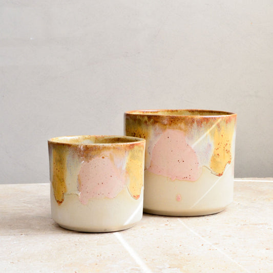 Ceramic planter ~ Earthy Retro