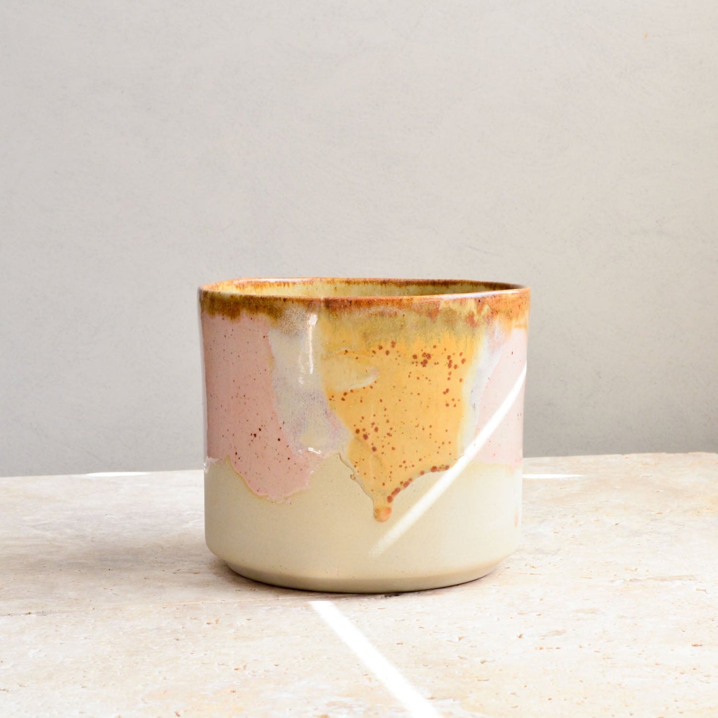 Ceramic planter ~ Earthy Retro