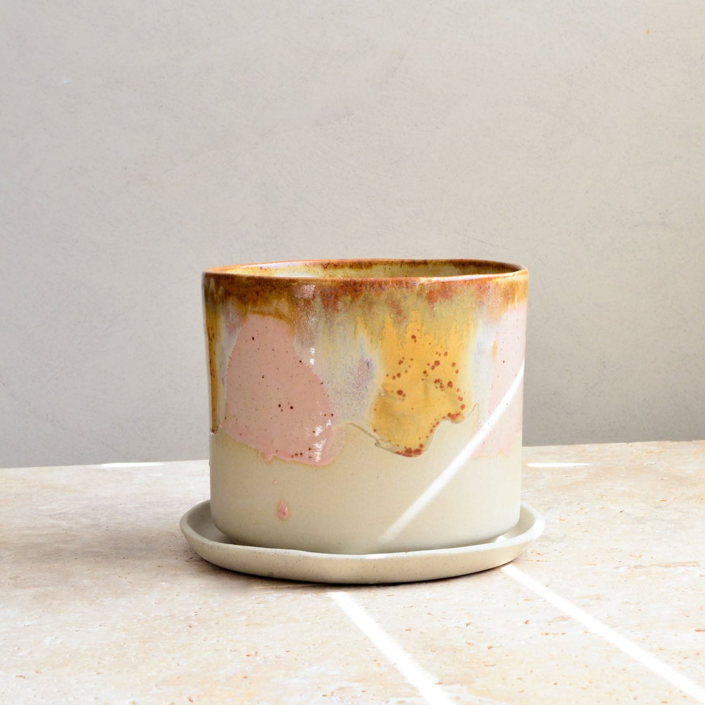 Ceramic planter ~ Earthy Retro