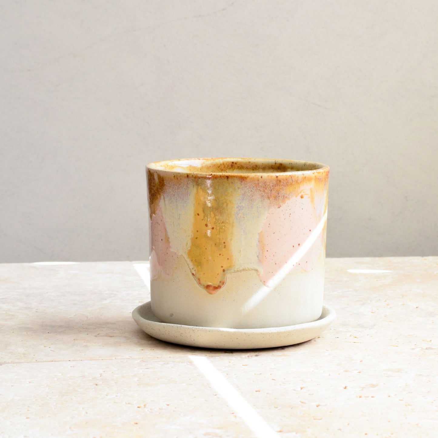 Ceramic planter ~ Earthy Retro
