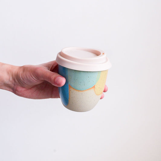 Reusable takeaway cup ~ Rainbow {8oz}