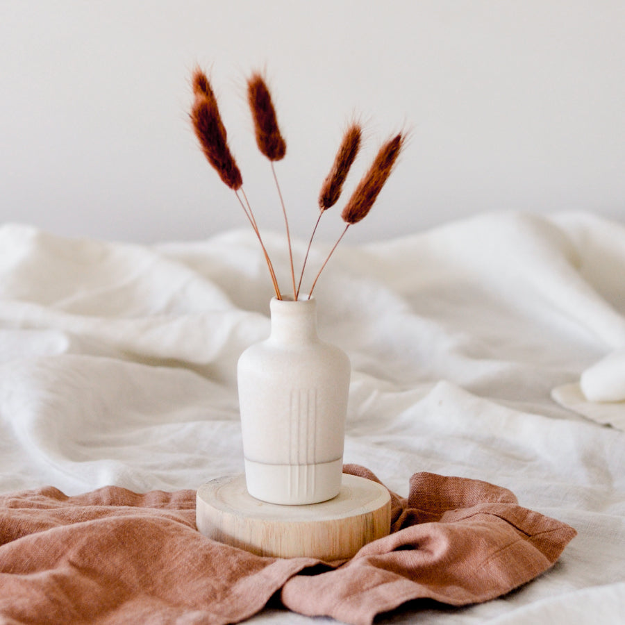 Apothecary bottle vase  ~ Matte White