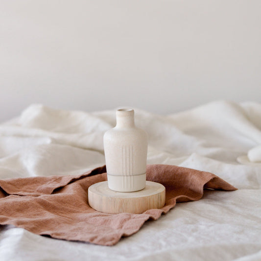 Apothecary bottle vase  ~ Matte White