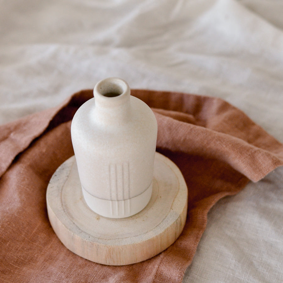 Apothecary bottle vase  ~ Matte White