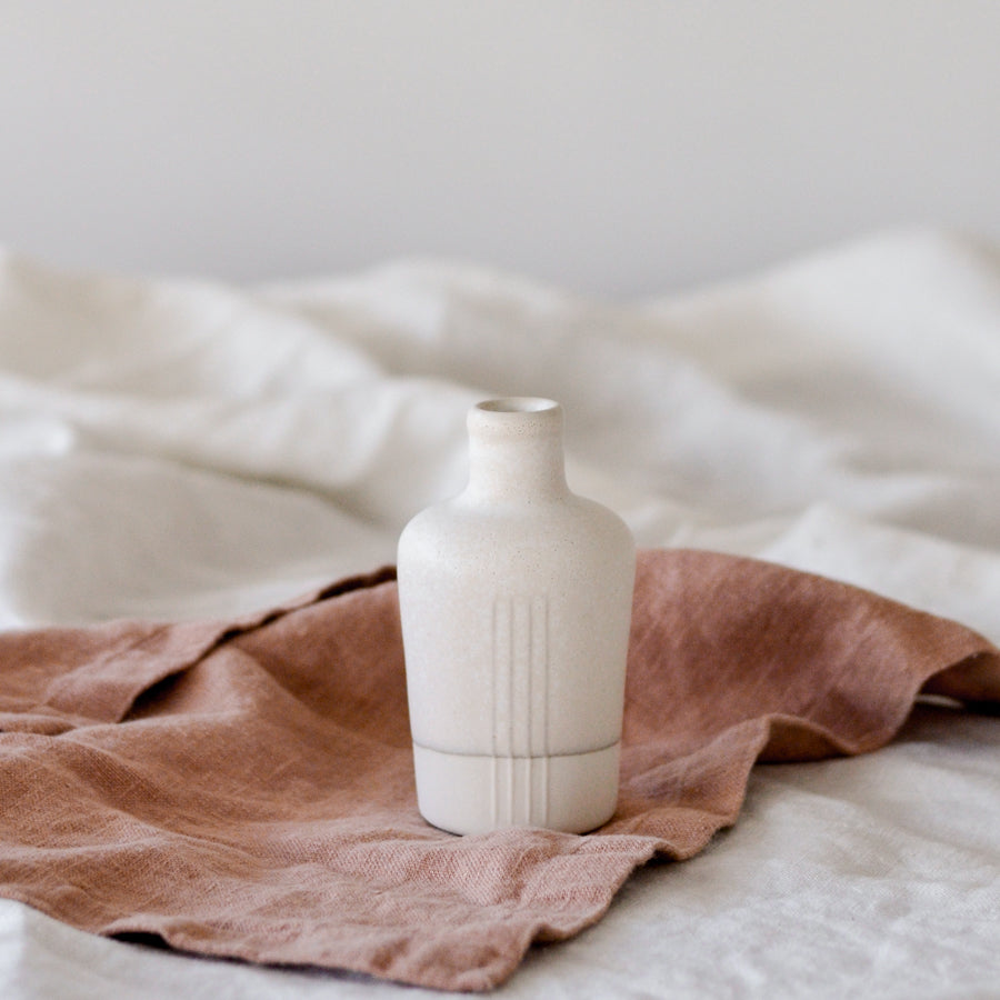 Apothecary bottle vase  ~ Matte White