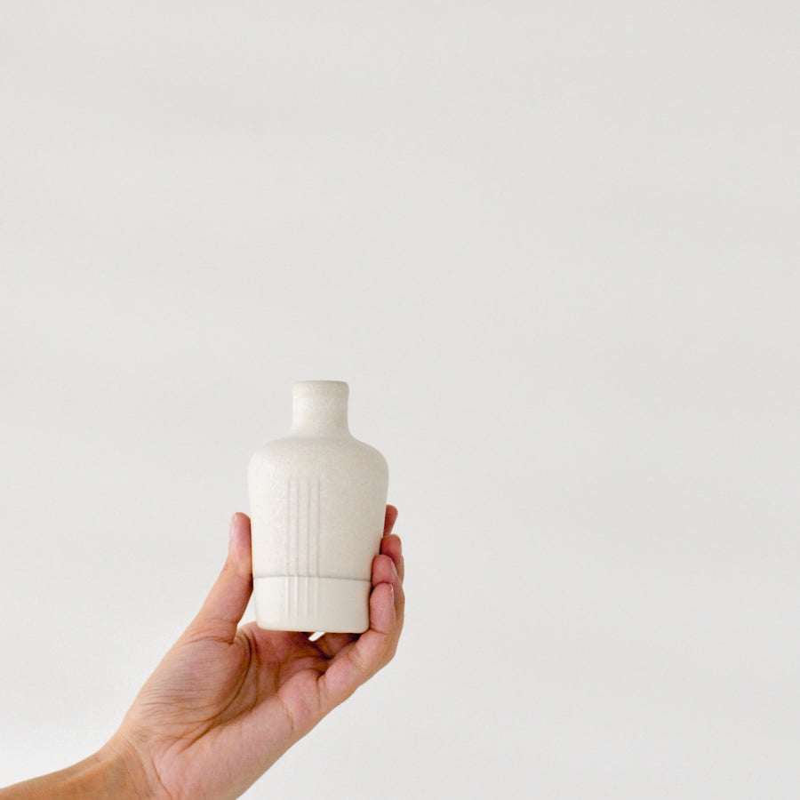 Apothecary bottle vase  ~ Matte White