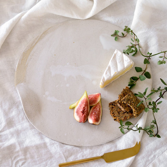 Cheese platter ~ White on Stone