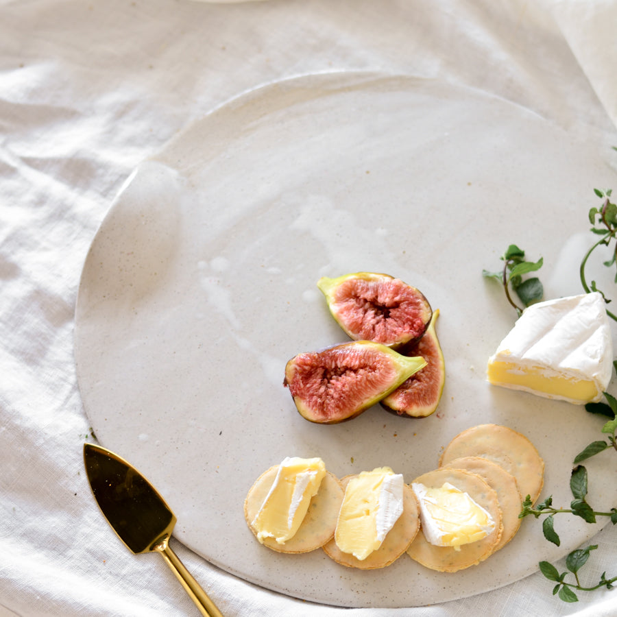 Cheese platter ~ White on Stone