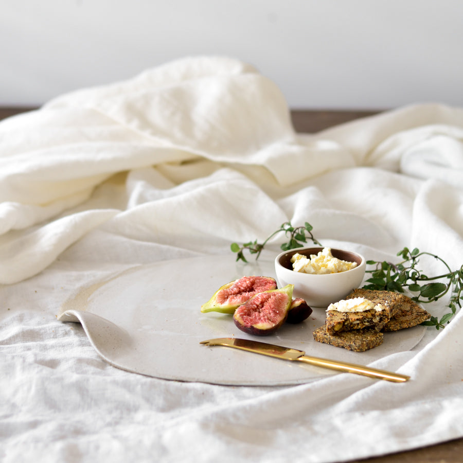 Cheese platter ~ White on Stone