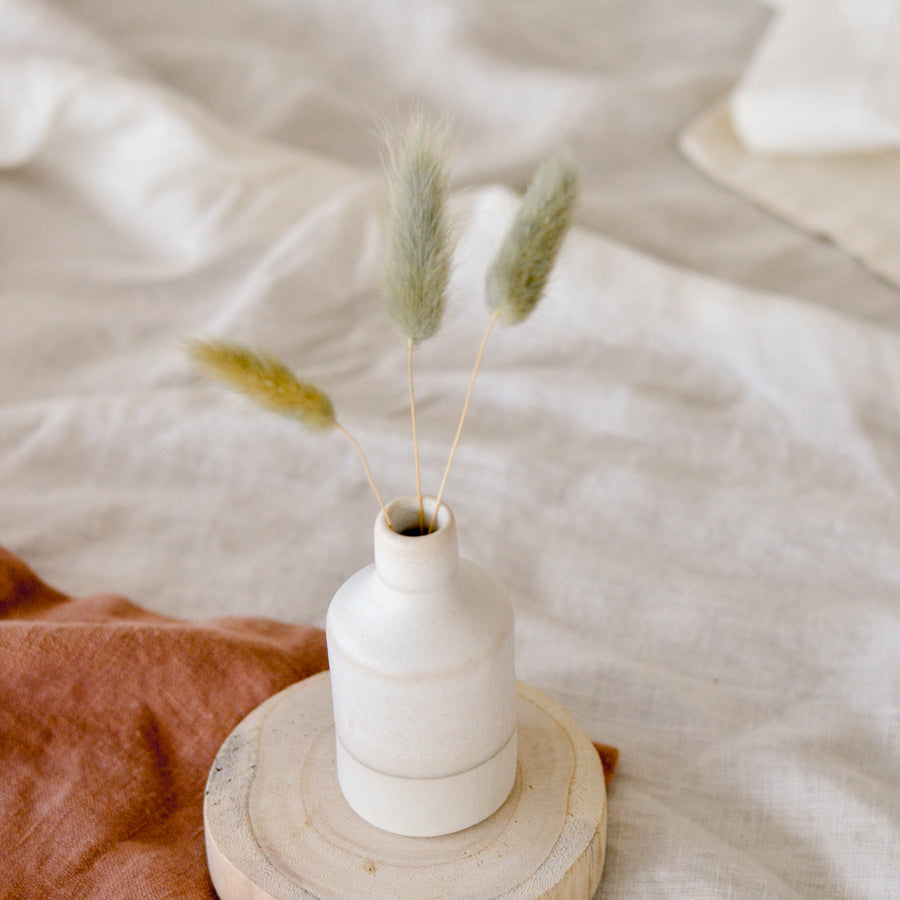 Mini bottle vase  ~ Matte White