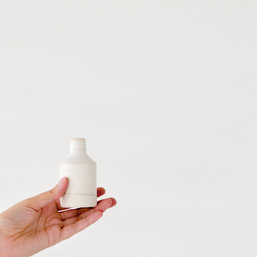Mini bottle vase  ~ Matte White