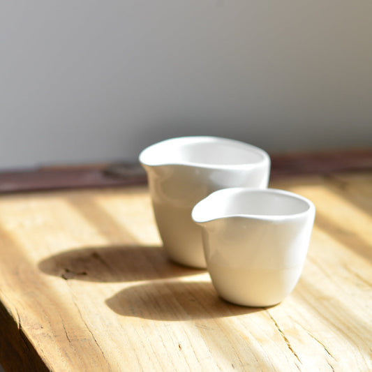 Handmade ceramic pourer ~ Classic White
