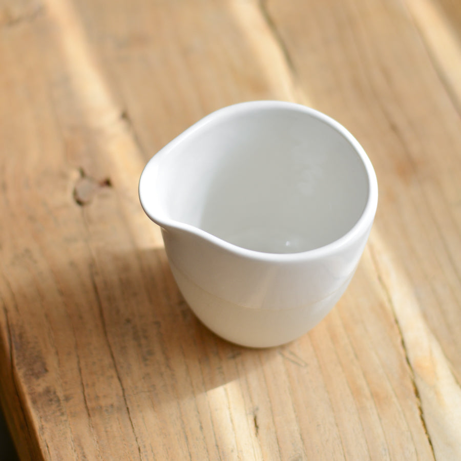 Handmade ceramic pourer ~ Classic White