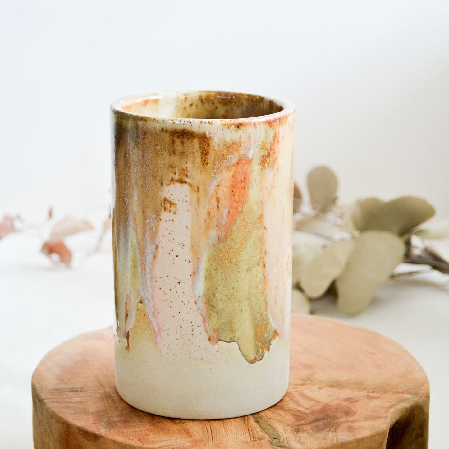 Tall Vase ~ Earthy Retro