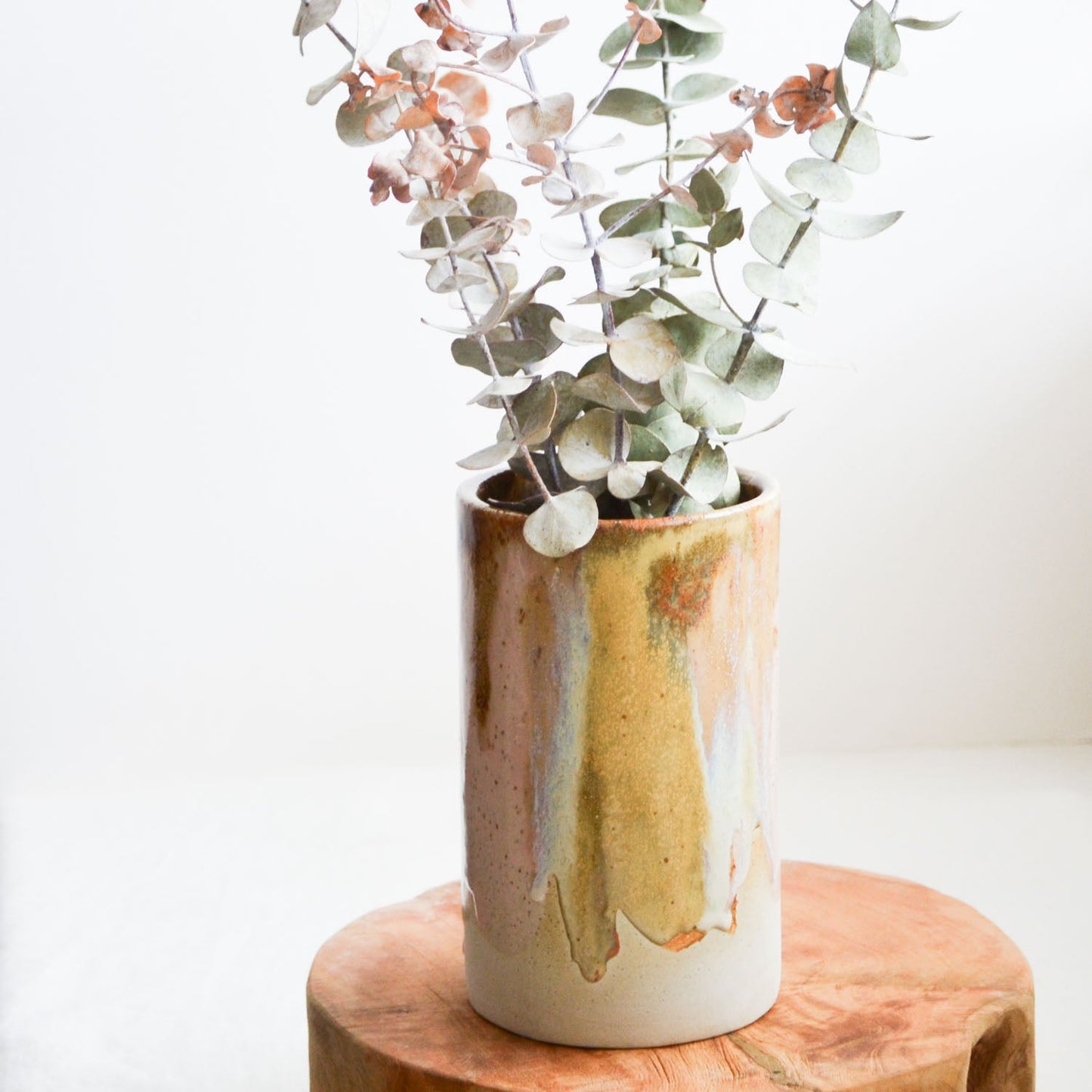 Tall Vase ~ Earthy Retro