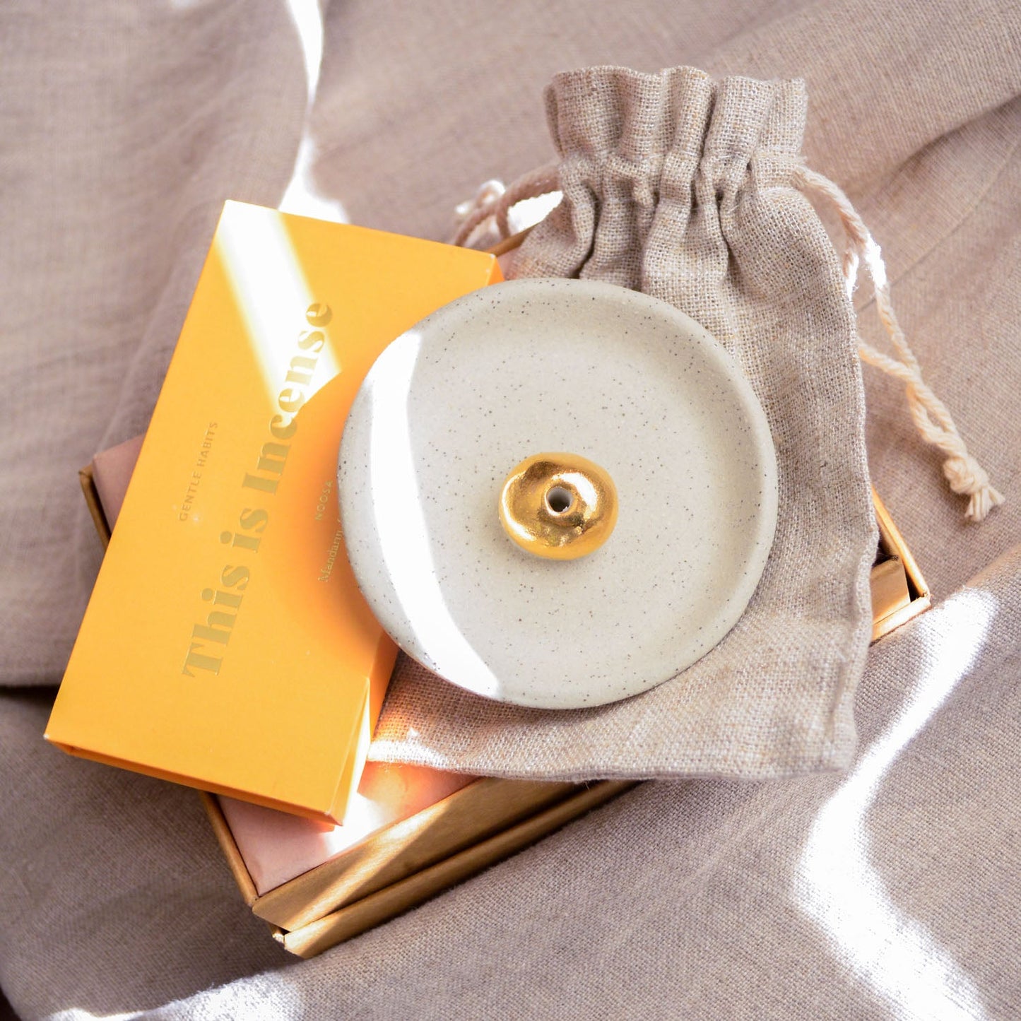 Incense gift bundle in gift box ~ Gold Lustre
