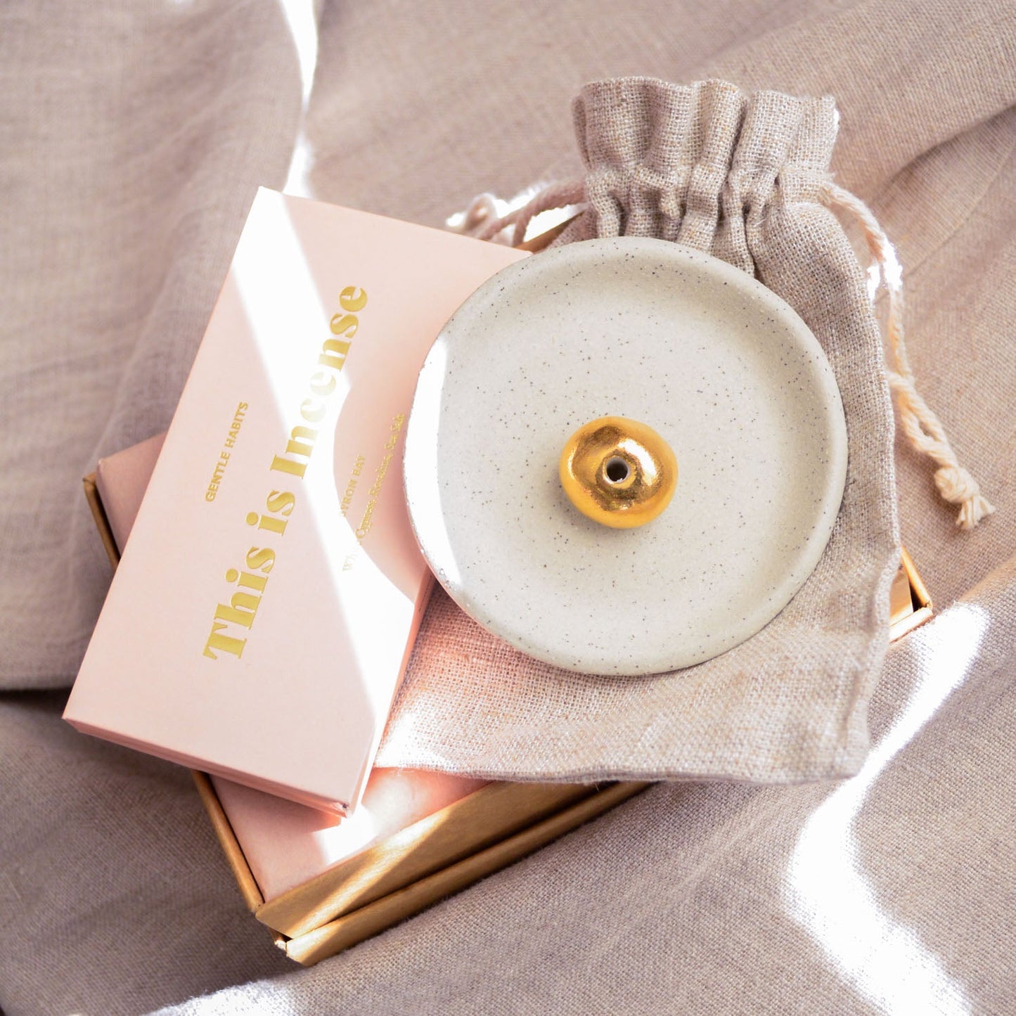 Incense gift bundle in gift box ~ Gold Lustre