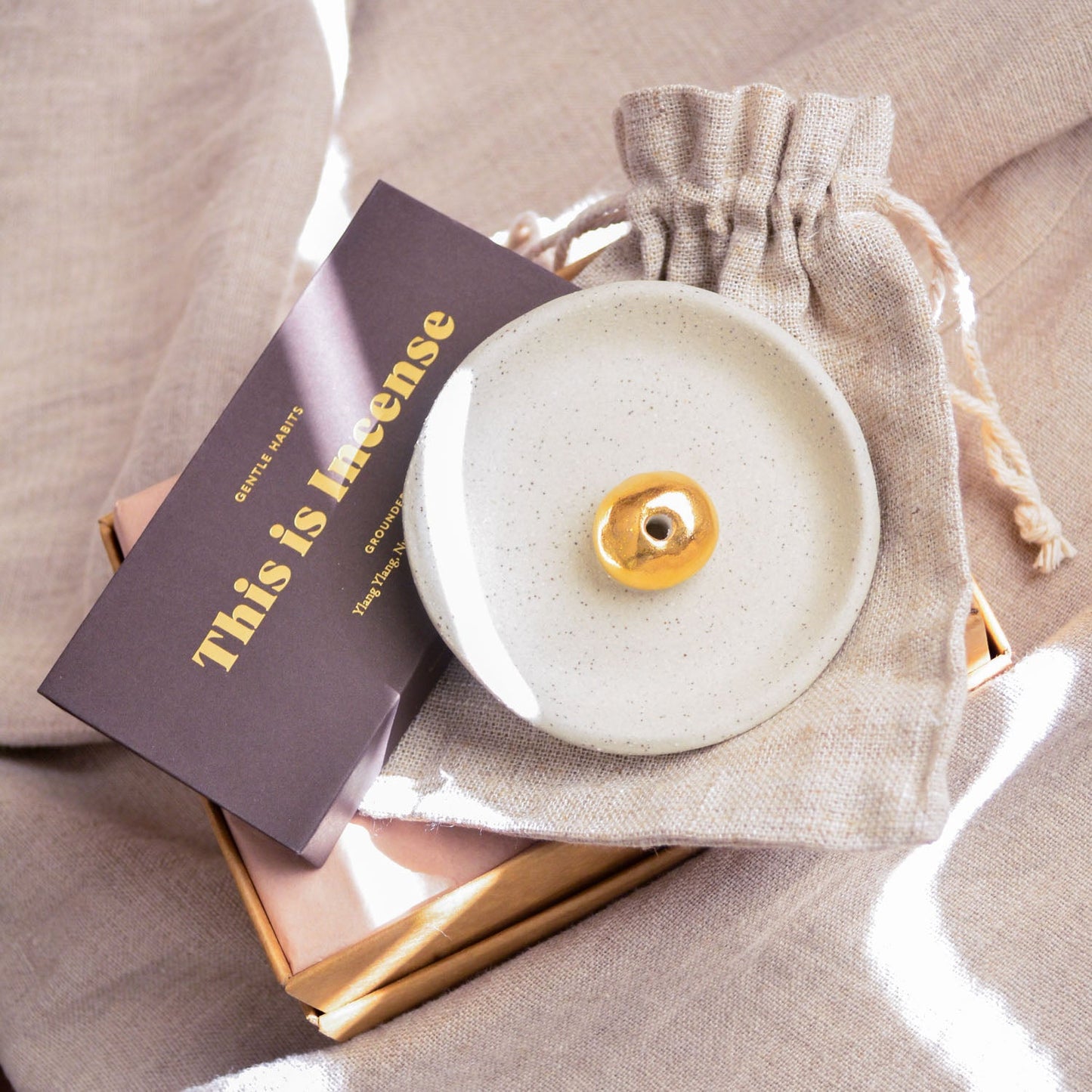 Incense gift bundle in gift box ~ Gold Lustre