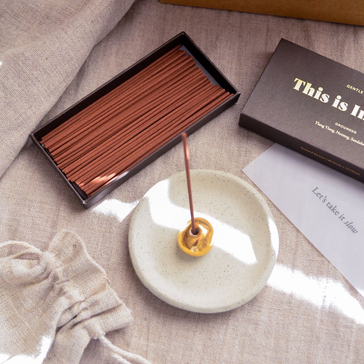 Incense gift bundle in gift box ~ Gold Lustre