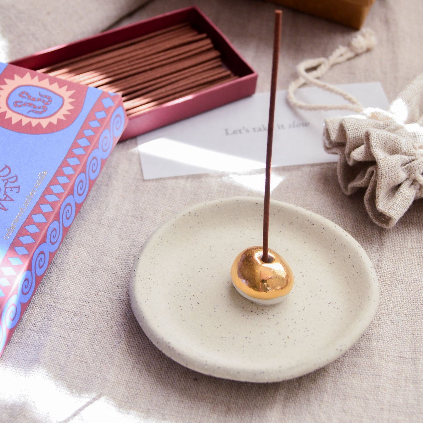 Incense gift bundle in gift box ~ Gold Lustre
