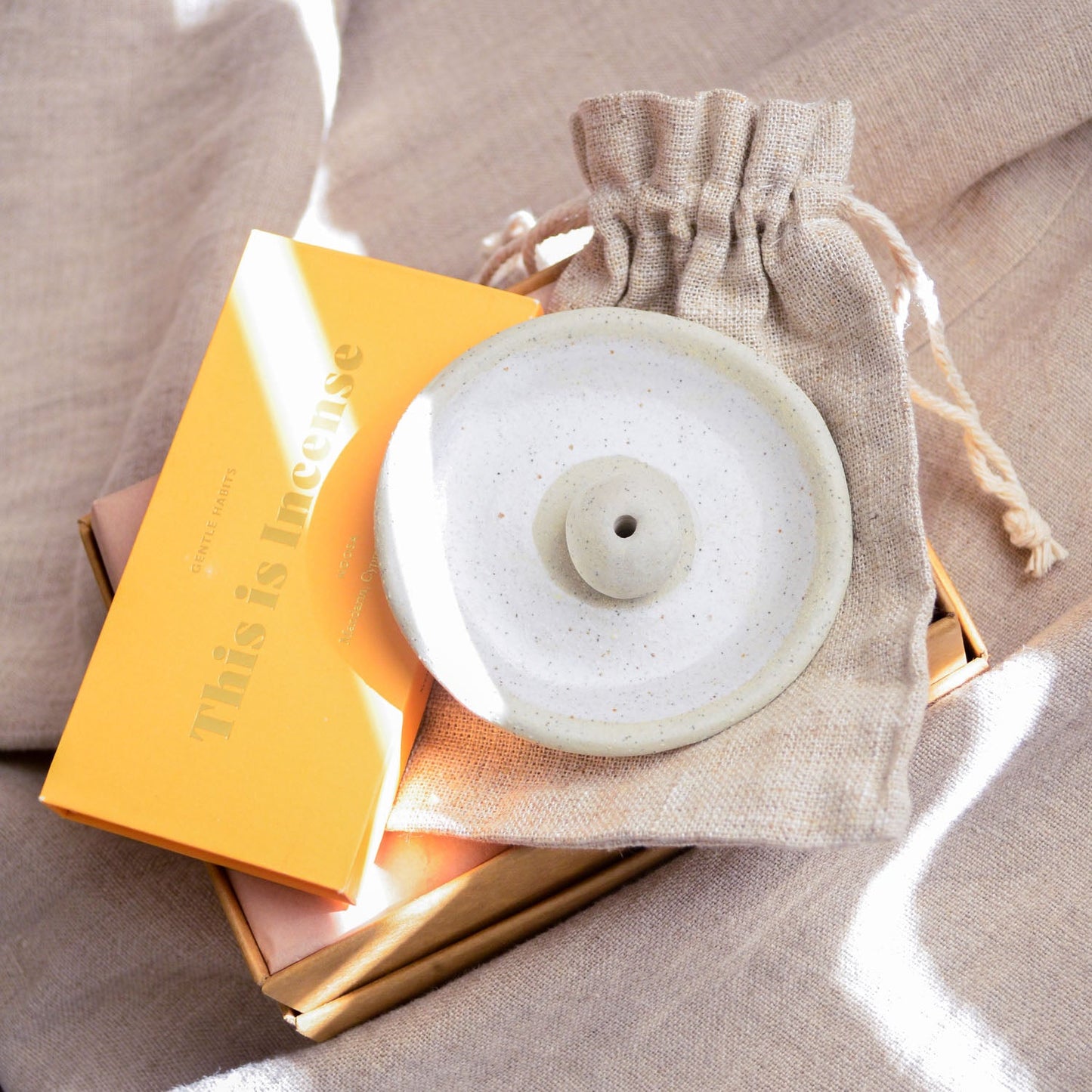 Incense gift bundle in gift box ~ White on Stone