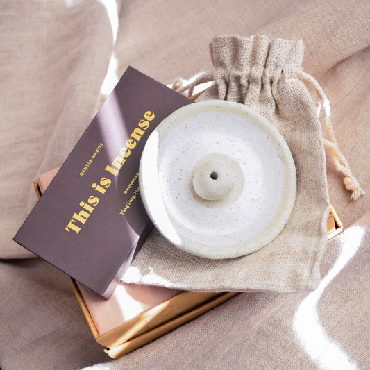Incense gift bundle in gift box ~ White on Stone