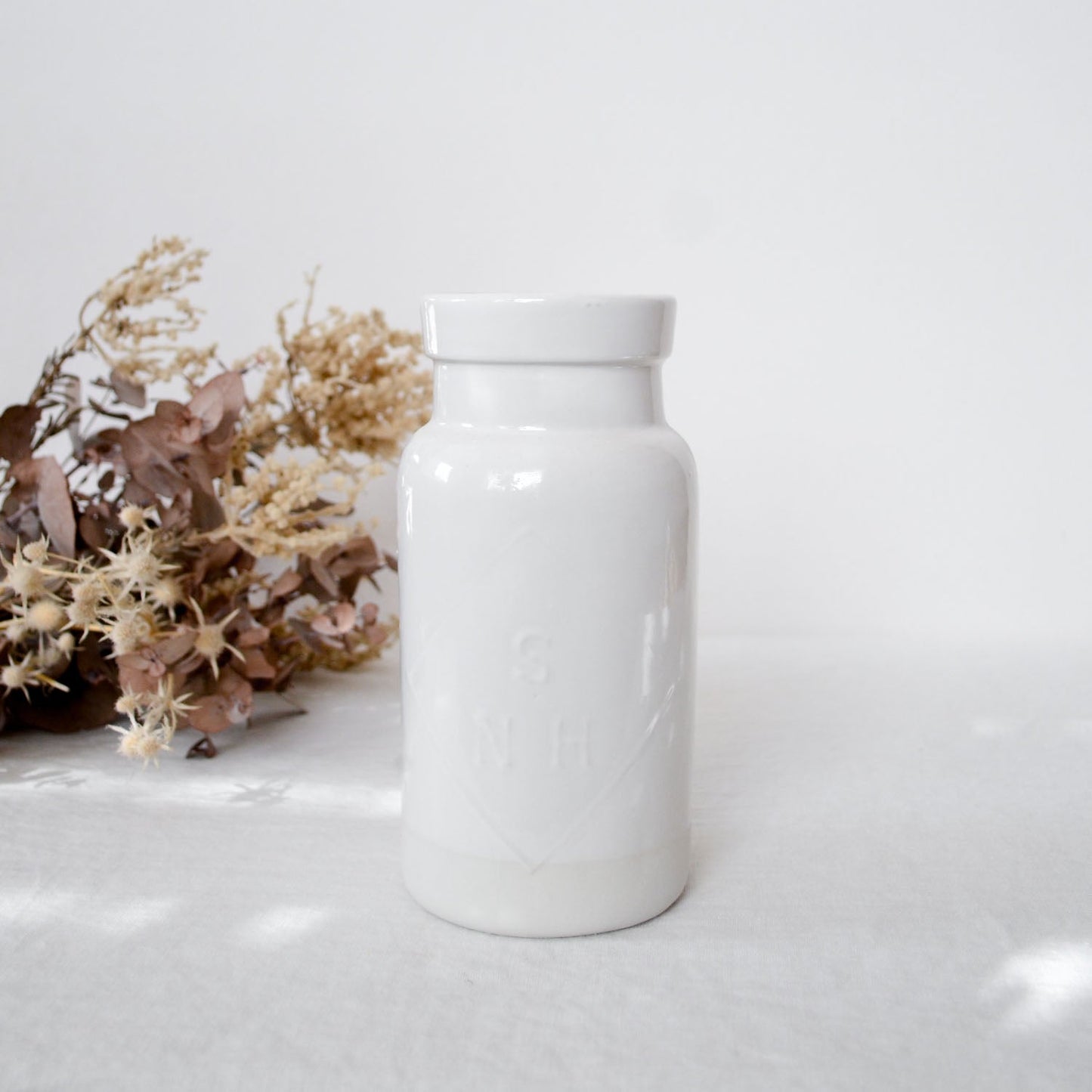 Large bottle jar ~ Classic White {disc}