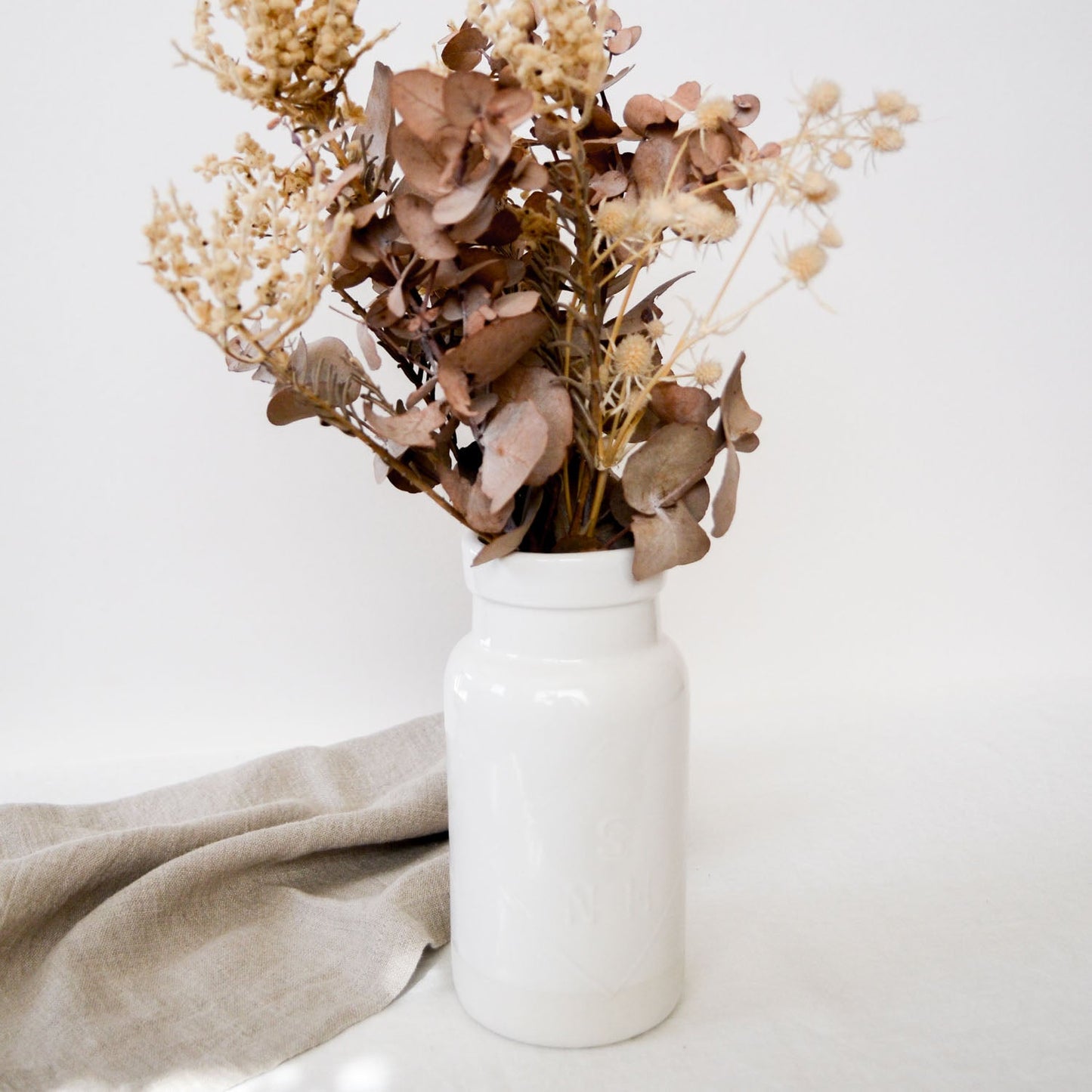 Large bottle jar ~ Classic White {disc}
