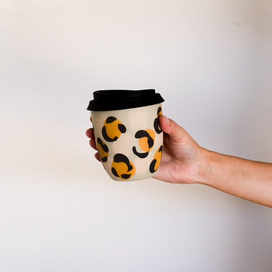 Reusable takeaway cup ~ Leopard {12oz}