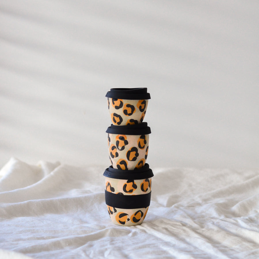 Reusable takeaway cup ~ Leopard {12oz}