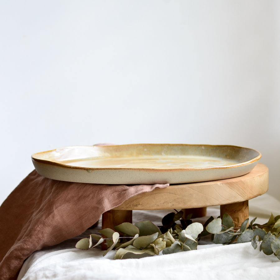 Oval serving platter ~ Pebblestone