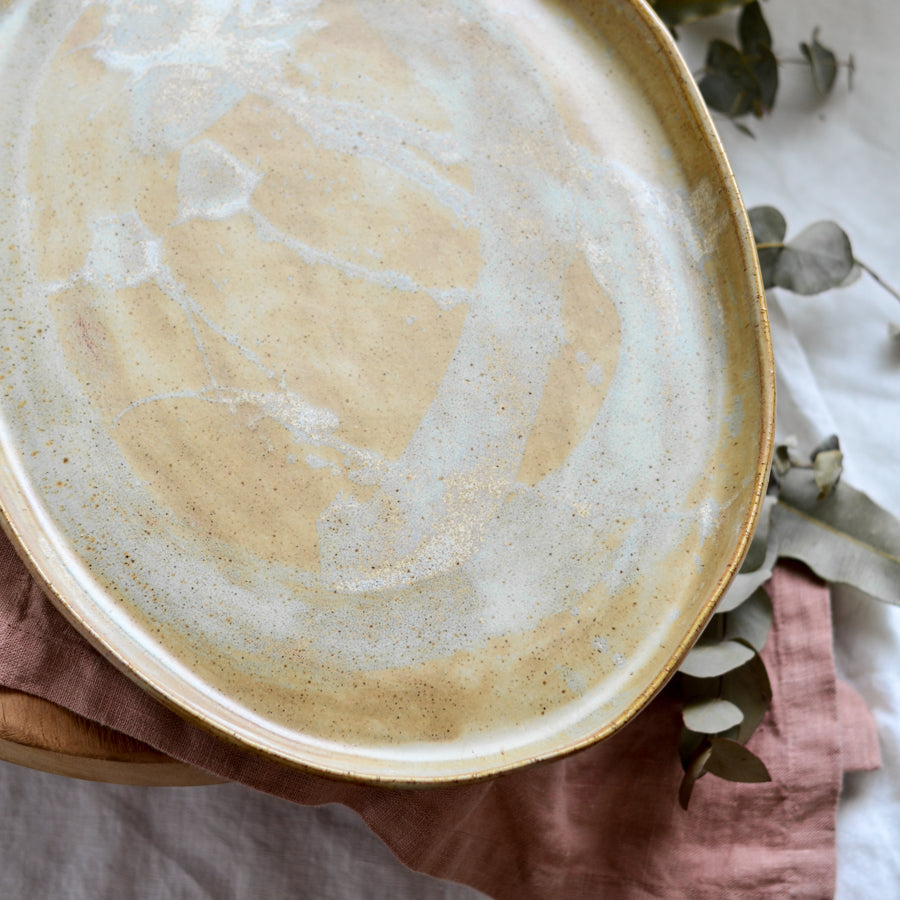 Oval serving platter ~ Pebblestone