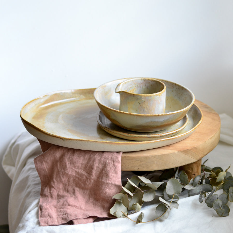 Oval serving platter ~ Pebblestone