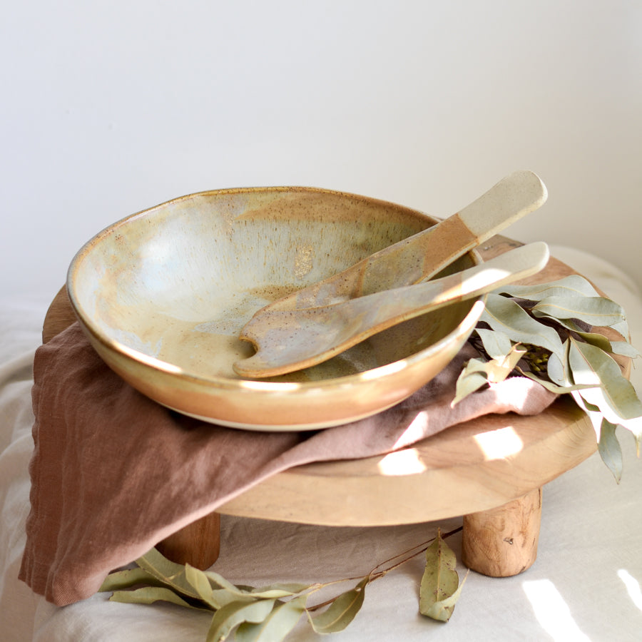 Salad servers ~ Pebblestone