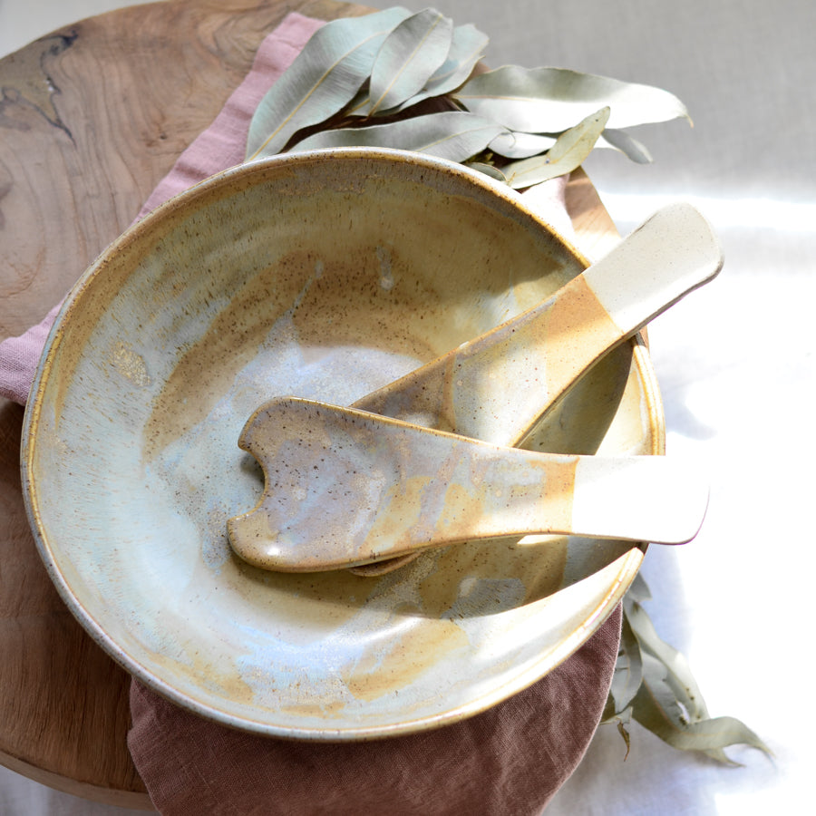Salad servers ~ Pebblestone