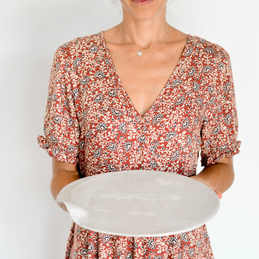 Cheese platter ~ White on Stone