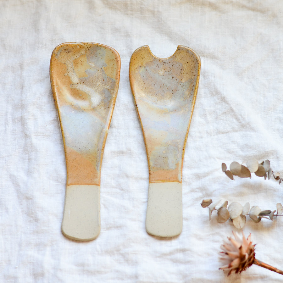 Salad servers ~ Pebblestone