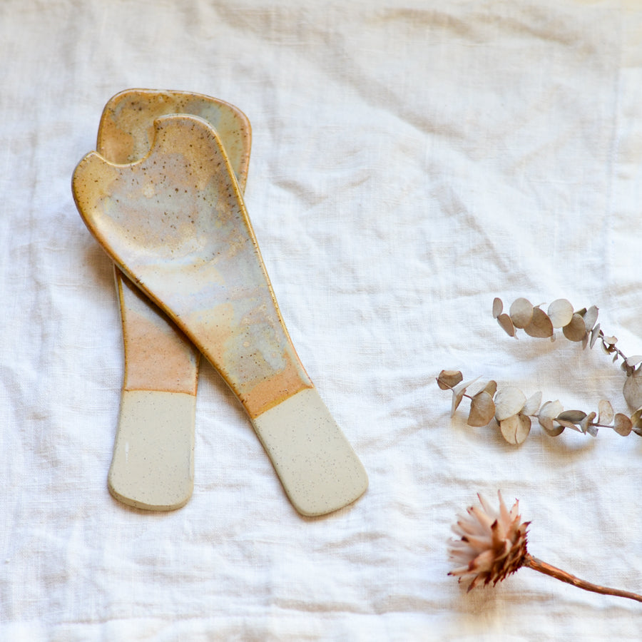 Salad servers ~ Pebblestone